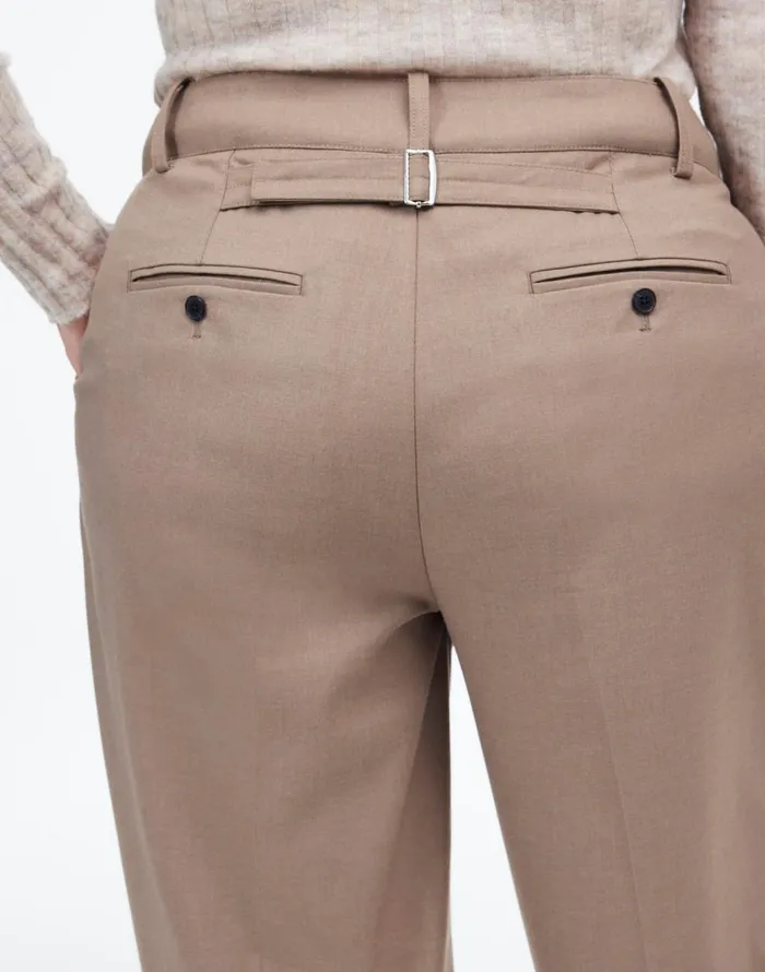 Madewell The Plus Harlow WideLeg Pant In Flannel Dark Oat Melange Women Pants