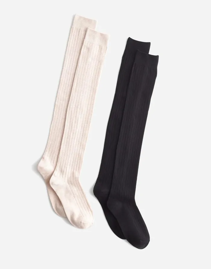 Madewell TwoPack OverTheKnee Socks True Black Women Socks