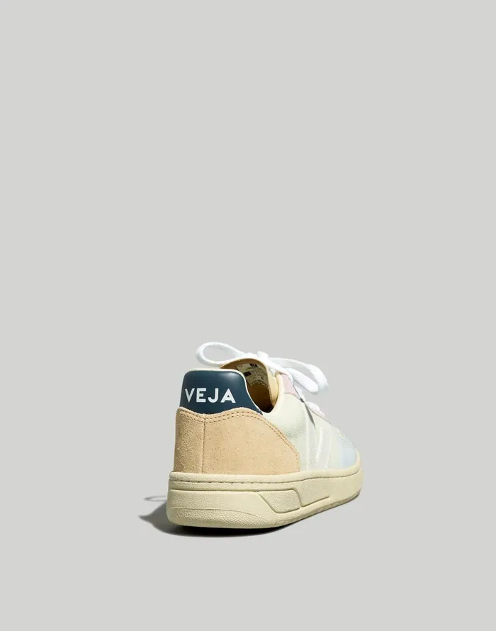 Madewell Veja Suede V10 Sneakers In Blue Jade White Multico Women Sneakers
