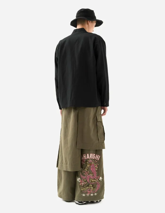 Maharishi Hakama Pants 6008 Cobra Asym Cargo Hakama Pants Olive OG107F 8211 Men