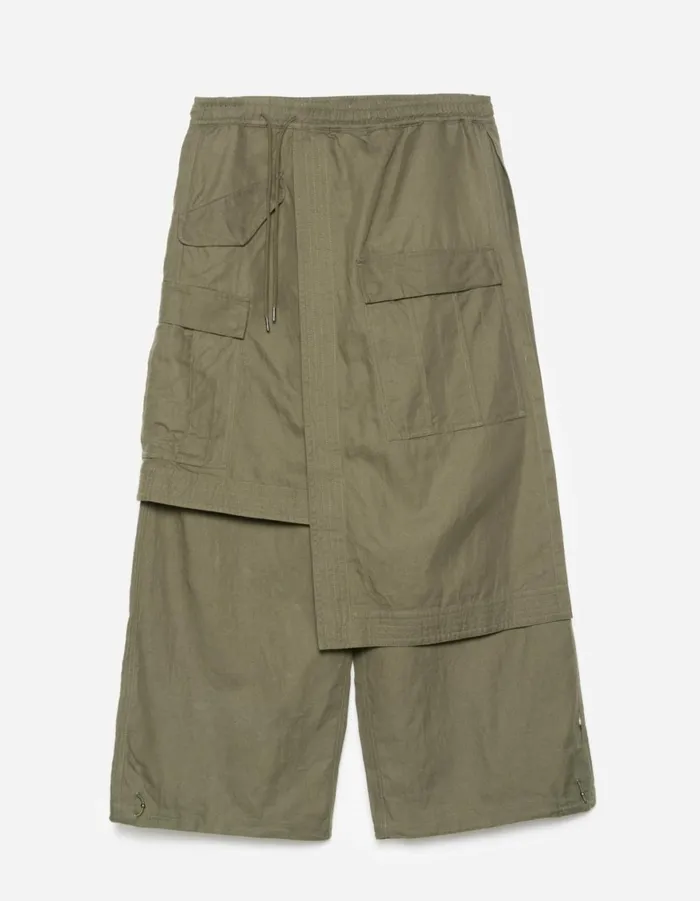 Maharishi Hakama Pants 6008 Cobra Asym Cargo Hakama Pants Olive OG107F 8211 Men
