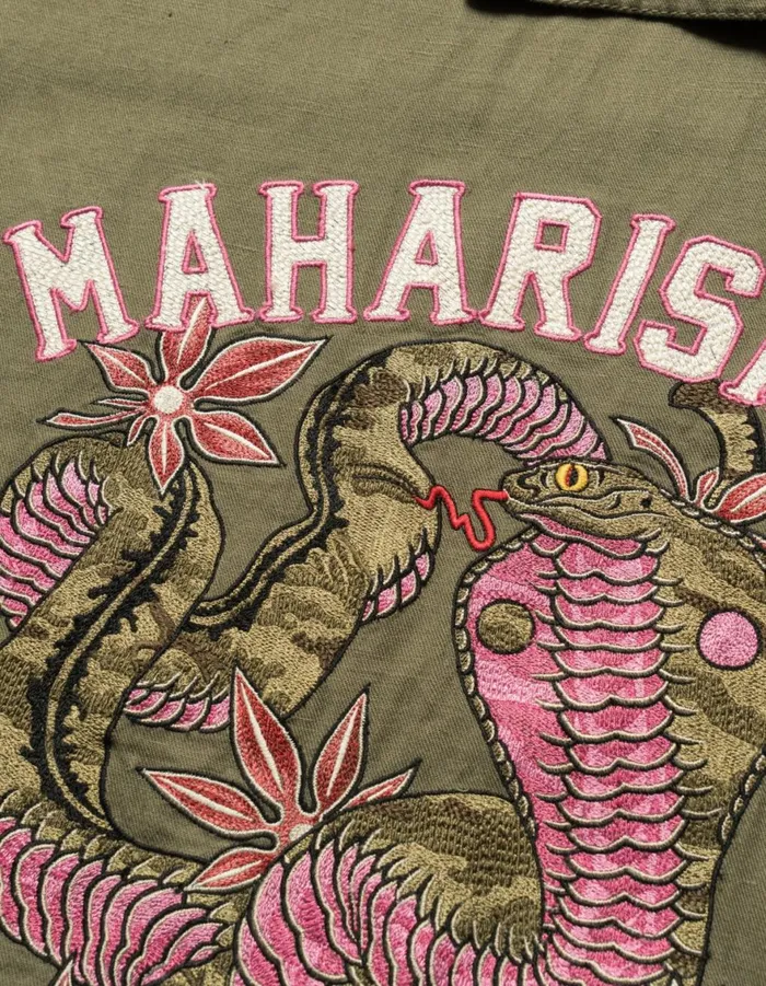 Maharishi Hakama Pants 6008 Cobra Asym Cargo Hakama Pants Olive OG107F 8211 Men