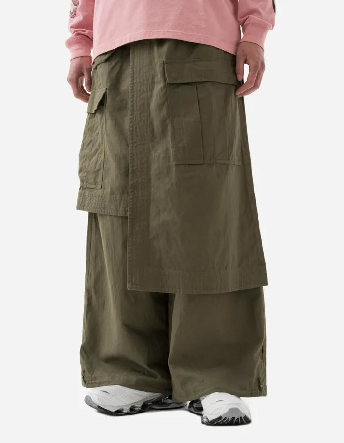 Maharishi Hakama Pants 6008 Cobra Asym Cargo Hakama Pants Olive OG107F 8211 Men