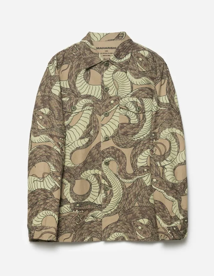 Maharishi Long Sleeve Shirts 6037 Snakeskin Utility Overshirt Desert 8211 Men Maharishi Long Sleeve Shirts 6037 Snakeskin Utility Overshirt Desert 8211 Men
