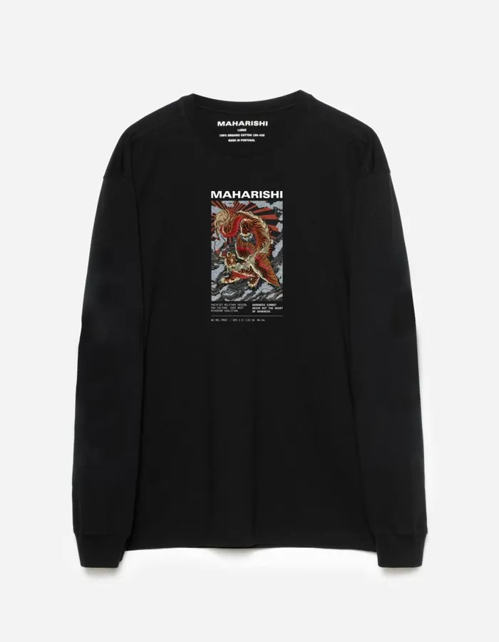 Maharishi Long Sleeve TShirts 1490 Tiger Dragon Miltype LS TShirt Black 8211 Men Maharishi Long Sleeve TShirts 1490 Tiger Dragon Miltype LS TShirt Black 8211 Men