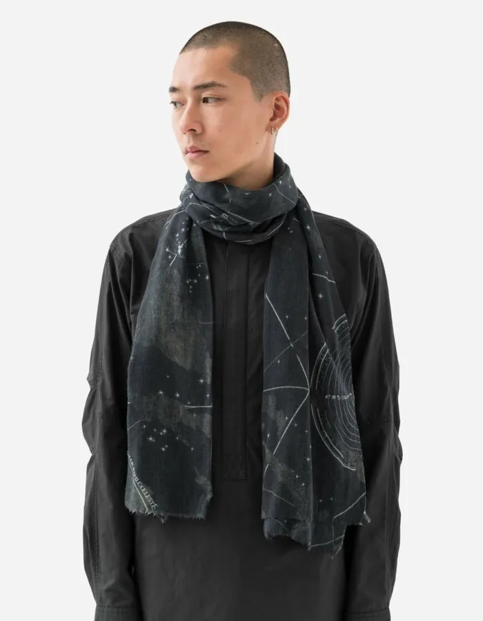 Maharishi Scarves 6021 Celeste Pashmina Black 8211 Men