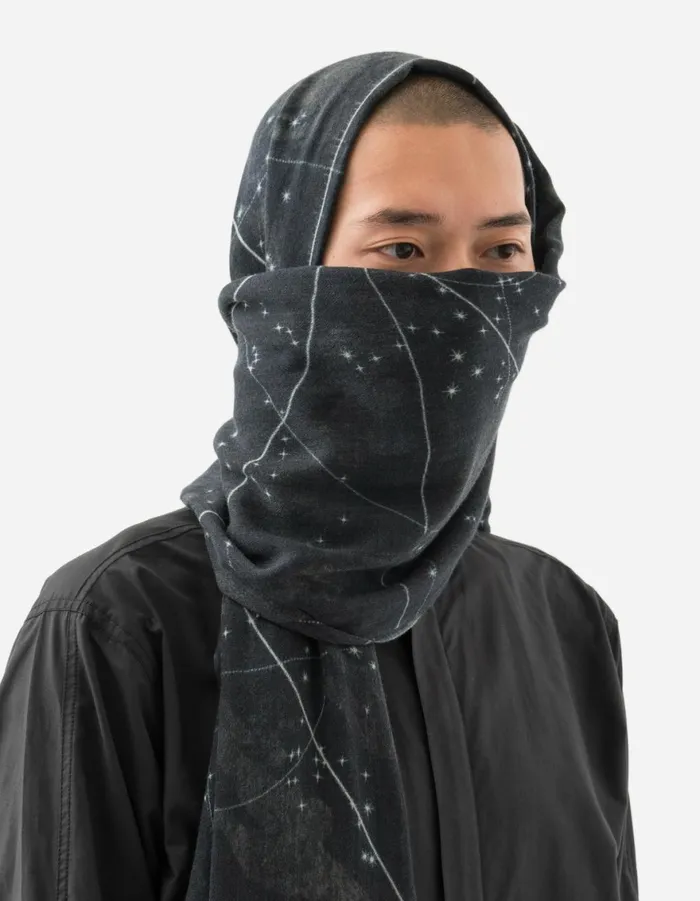 Maharishi Scarves 6021 Celeste Pashmina Black 8211 Men