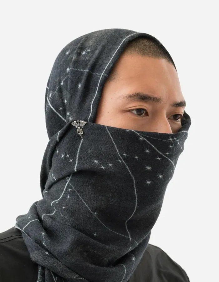 Maharishi Scarves 6021 Celeste Pashmina Black 8211 Men
