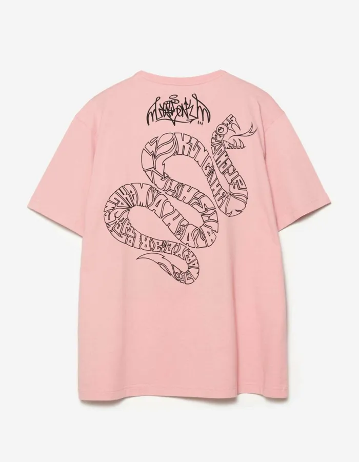 Maharishi Short Sleeve TShirts 1464 Kay One Year Of The Snake TShirt Pink 8211 Men Maharishi Short Sleeve TShirts 1464 Kay One Year Of The Snake TShirt Pink 8211 Men