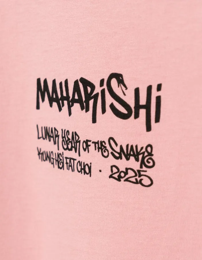 Maharishi Short Sleeve TShirts 1464 Kay One Year Of The Snake TShirt Pink 8211 Men