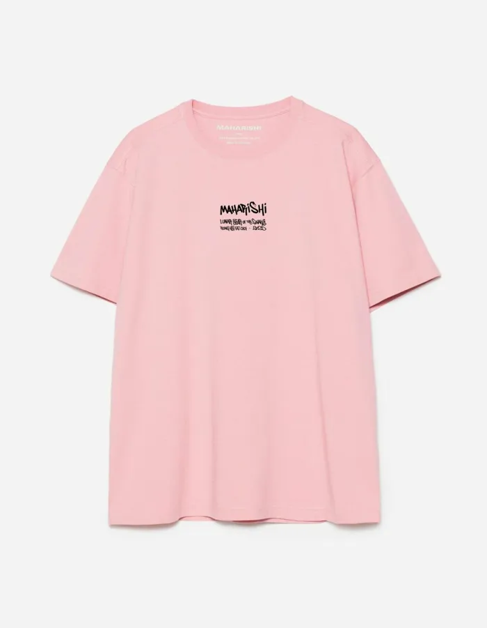 Maharishi Short Sleeve TShirts 1464 Kay One Year Of The Snake TShirt Pink 8211 Men