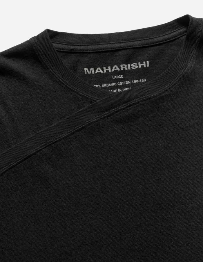 Maharishi Short Sleeve TShirts 6000 Monk Organic Hemp TShirt Black 8211 Men