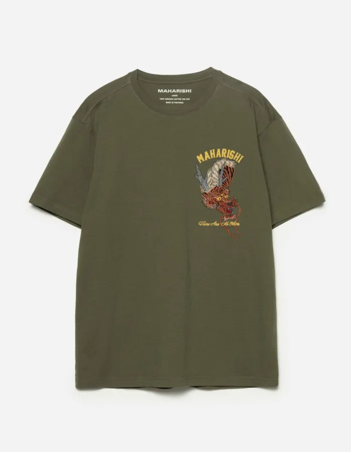 Maharishi Short Sleeve TShirts 6100 Tour Tiger Dragon TShirt Olive OG107F 8211 Men Maharishi Short Sleeve TShirts 6100 Tour Tiger Dragon TShirt Olive OG107F 8211 Men