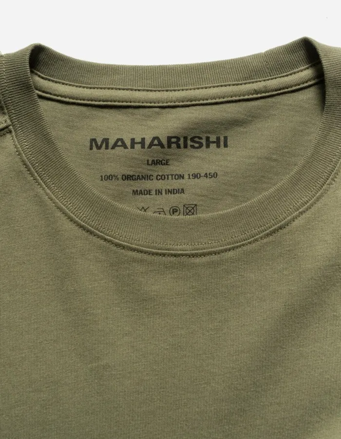 Maharishi Short Sleeve TShirts 6100 Tour Tiger Dragon TShirt Olive OG107F 8211 Men