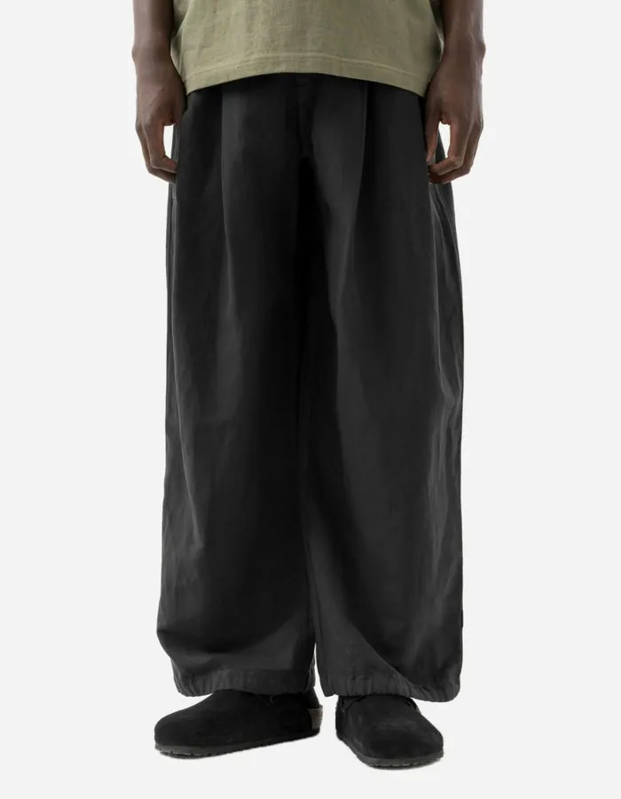 Maharishi Track Pants 6081 Hemp Pleated Track Pants Black 8211 Men