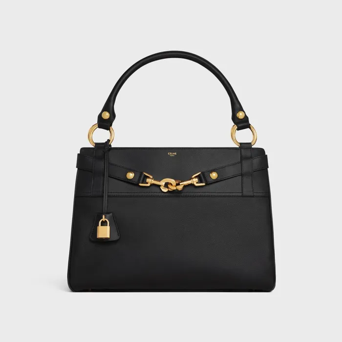 Medium Annabel Bag In Supple Calfskin Black Women CELINE MORE LINES