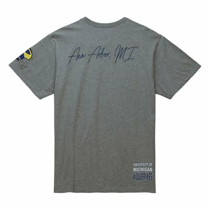 Men039s Collegiate Mitchell and Ness City Collection SS Tee University Of Michigan Men039s Collegiate Mitchell and Ness City Collection SS Tee University Of Michigan