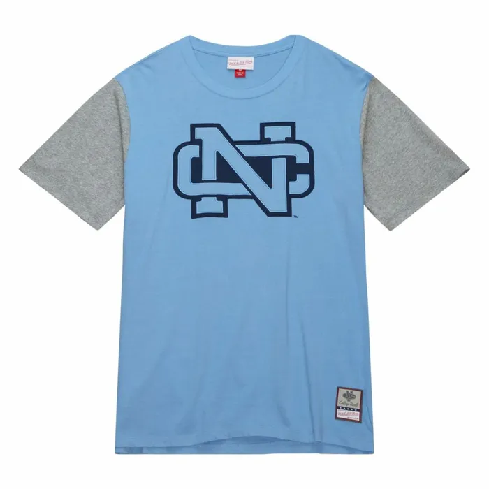 Men039s Collegiate Mitchell and Ness Color Blocked SS Tee University Of North Carolina Men039s Collegiate Mitchell and Ness Color Blocked SS Tee University Of North Carolina