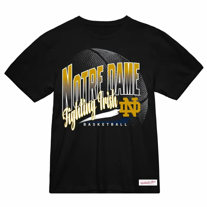 Men039s Collegiate Mitchell and Ness University Of Notre Dame Madness Victory Road Tee Men039s Collegiate Mitchell and Ness University Of Notre Dame Madness Victory Road Tee