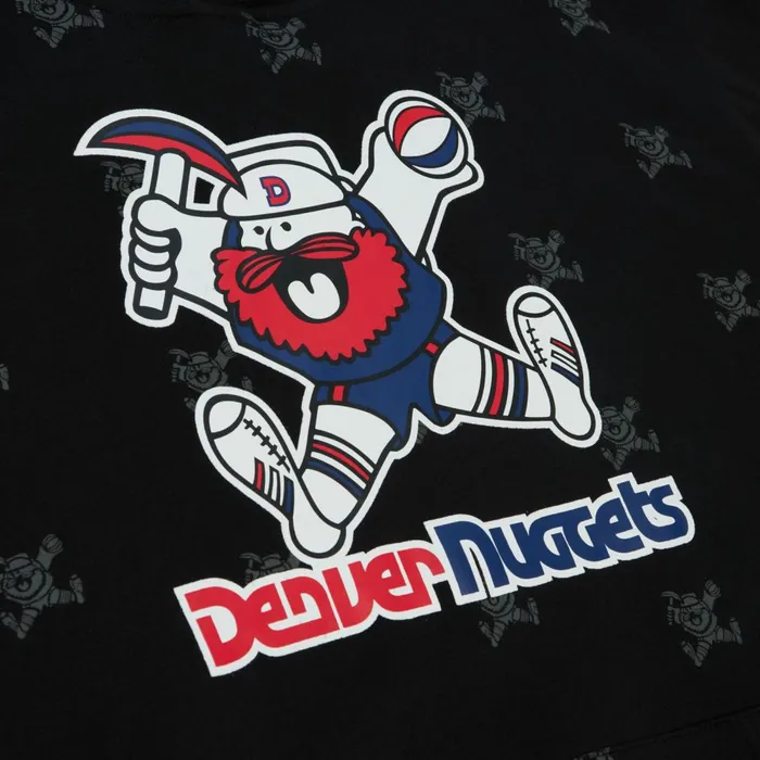 Men039s Hoodies and Sweatshirts Mitchell and Ness AOP Fleece Hoodie Denver Nuggets Men039s Hoodies and Sweatshirts Mitchell and Ness AOP Fleece Hoodie Denver Nuggets