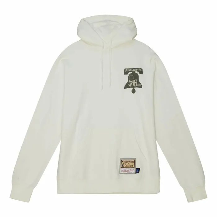 Men039s Hoodies and Sweatshirts Mitchell and Ness Cream Hoodie Philadelphia 76ers Men039s Hoodies and Sweatshirts Mitchell and Ness Cream Hoodie Philadelphia 76ers