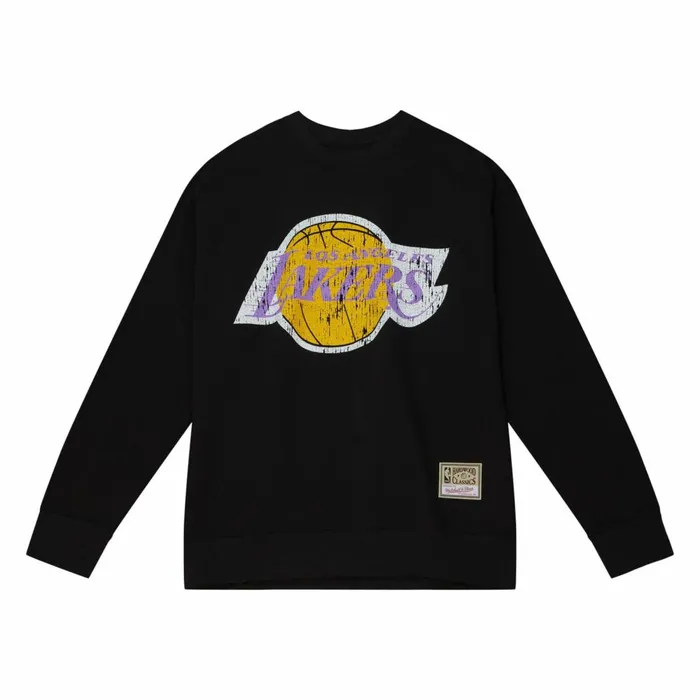 Men039s Hoodies and Sweatshirts Mitchell and Ness Vintage Big Logo Crew Los Angeles Lakers Men039s Hoodies and Sweatshirts Mitchell and Ness Vintage Big Logo Crew Los Angeles Lakers