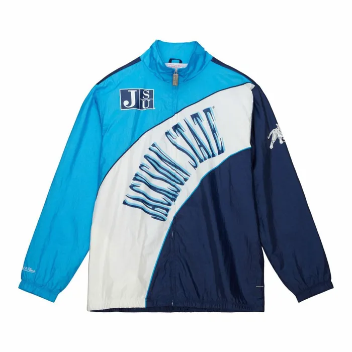 Men039s Jackets and Outerwear Mitchell and Ness Arched Retro Lined Windbreaker Jackson State University Men039s Jackets and Outerwear Mitchell and Ness Arched Retro Lined Windbreaker Jackson State University