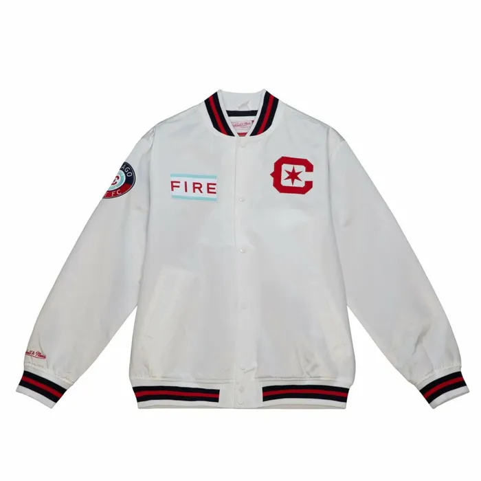 Men039s Jackets and Outerwear Mitchell and Ness City Collection Lightweight Satin Jacket Chicago Fire Men039s Jackets and Outerwear Mitchell and Ness City Collection Lightweight Satin Jacket Chicago Fire