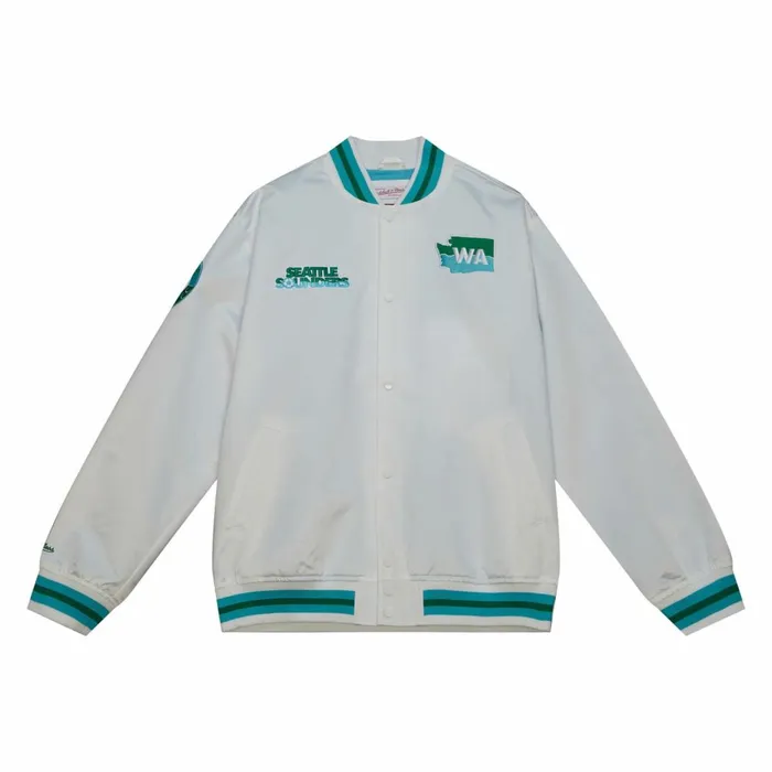 Men039s Jackets and Outerwear Mitchell and Ness City Collection Lightweight Satin Jacket Seattle Sounders FC Men039s Jackets and Outerwear Mitchell and Ness City Collection Lightweight Satin Jacket Seattle Sounders FC