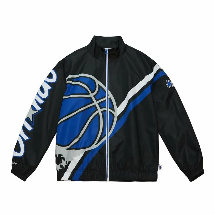 Men039s Jackets and Outerwear Mitchell and Ness Exploded Logo Warm Up Jacket Orlando Magic Men039s Jackets and Outerwear Mitchell and Ness Exploded Logo Warm Up Jacket Orlando Magic