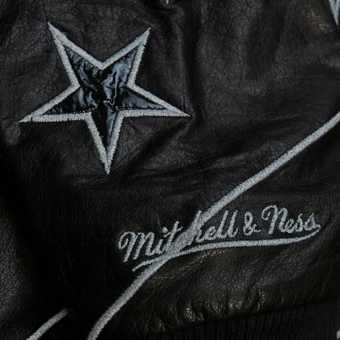 Men039s Jackets and Outerwear Mitchell and Ness MandN X Fenty Premium Leather Jacket
