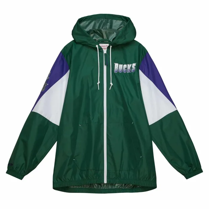 Men039s Jackets and Outerwear Mitchell and Ness Throw It Back Full Zip Windbreaker Milwaukee Bucks Men039s Jackets and Outerwear Mitchell and Ness Throw It Back Full Zip Windbreaker Milwaukee Bucks