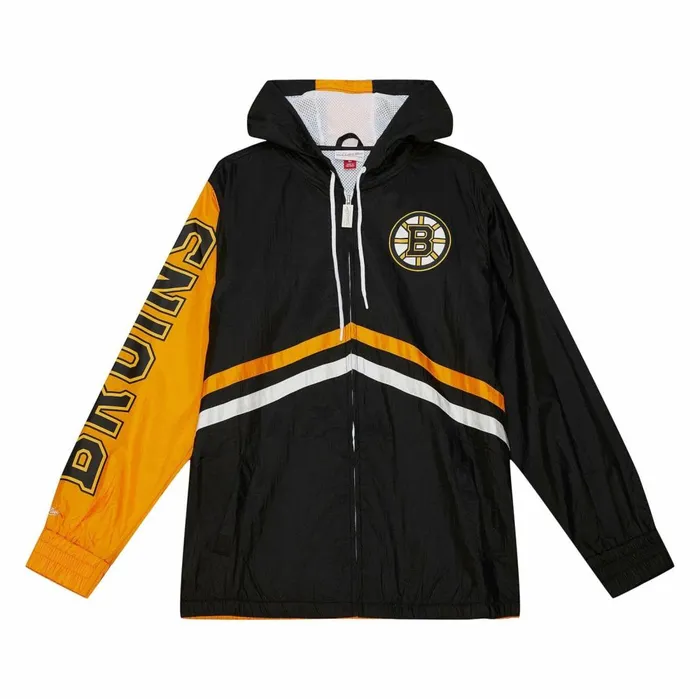Men039s Jackets and Outerwear Mitchell and Ness Undeniable Full Zip Windbreaker Boston Bruins Men039s Jackets and Outerwear Mitchell and Ness Undeniable Full Zip Windbreaker Boston Bruins