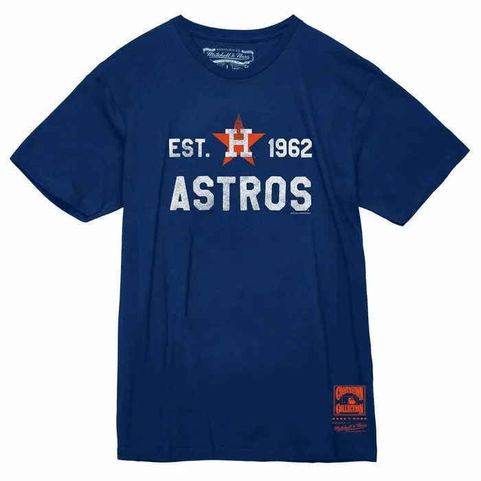 Men039s MLB Mitchell and Ness Angle Tee Houston Astros