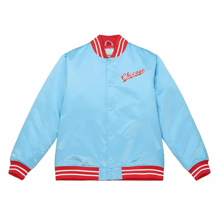 Men039s MLB Mitchell and Ness Heavyweight Satin Jacket Chicago White Sox