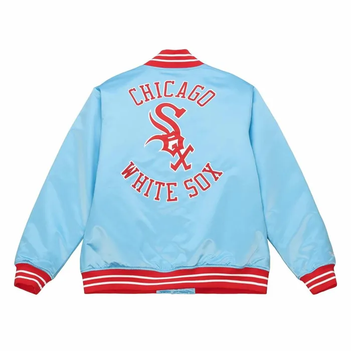 Men039s MLB Mitchell and Ness Heavyweight Satin Jacket Chicago White Sox Men039s MLB Mitchell and Ness Heavyweight Satin Jacket Chicago White Sox
