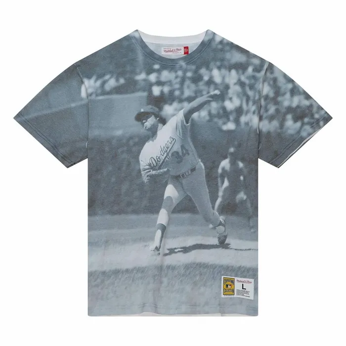 Men039s MLB Mitchell and Ness Highlight Sublimated Player Tee Los Angeles Dodgers Fernando Valenzuela Men039s MLB Mitchell and Ness Highlight Sublimated Player Tee Los Angeles Dodgers Fernando Valenzuela