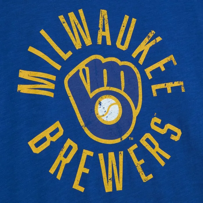 Men039s MLB Mitchell and Ness Legendary Slub SS Tee Milwaukee Brewers Men039s MLB Mitchell and Ness Legendary Slub SS Tee Milwaukee Brewers