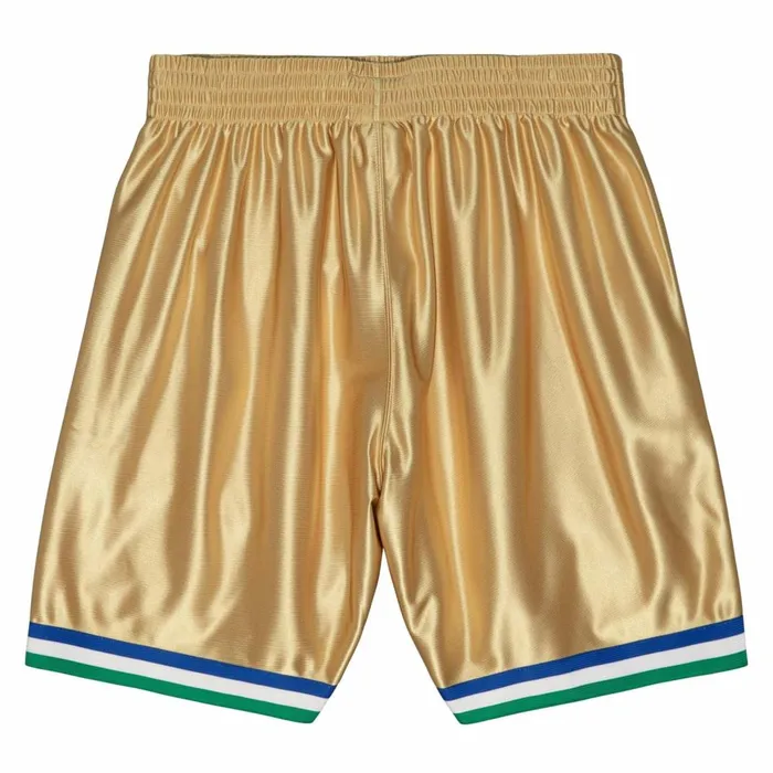 Men039s NBA Swingman Mitchell and Ness 75th Anniversary Gold Swingman Dallas Mavericks 199899 Shorts Men039s NBA Swingman Mitchell and Ness 75th Anniversary Gold Swingman Dallas Mavericks 199899 Shorts