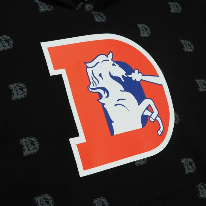 Men039s NFL Mitchell and Ness AOP Fleece Hoodie Denver Broncos Men039s NFL Mitchell and Ness AOP Fleece Hoodie Denver Broncos