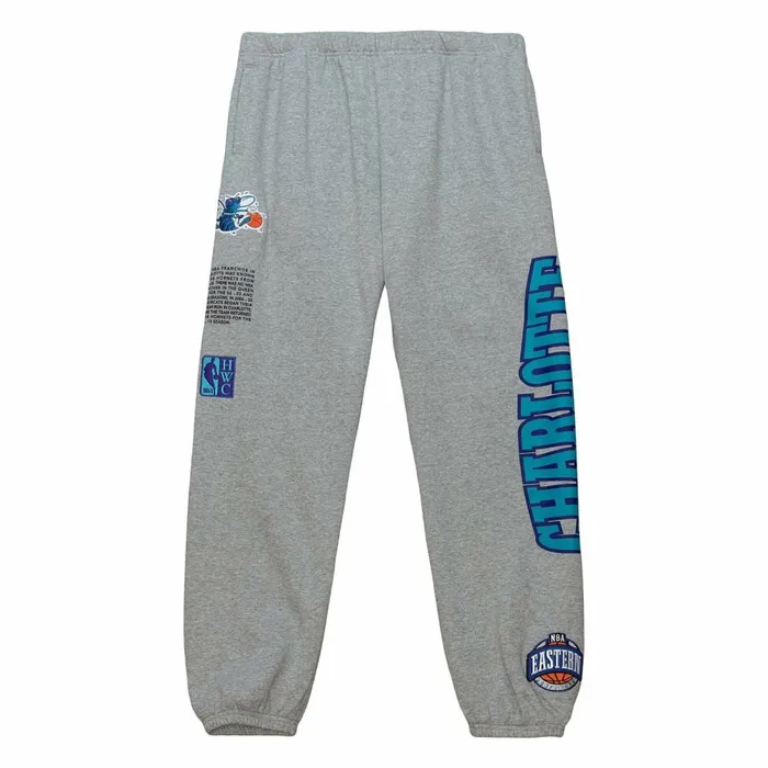 Men039s Pants Mitchell and Ness Team Origins Fleece Pant Charlotte Hornets