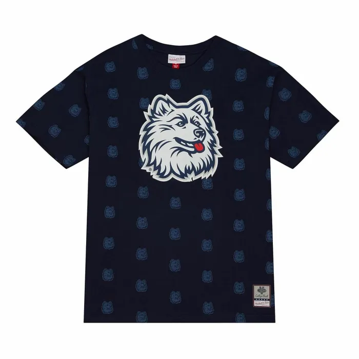 Men039s TShirts and Tops Mitchell and Ness AOP SS Top University Of Connecticut Men039s TShirts and Tops Mitchell and Ness AOP SS Top University Of Connecticut