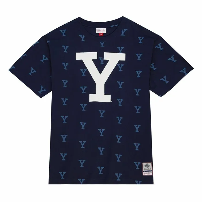 Men039s TShirts and Tops Mitchell and Ness AOP SS Top Yale University