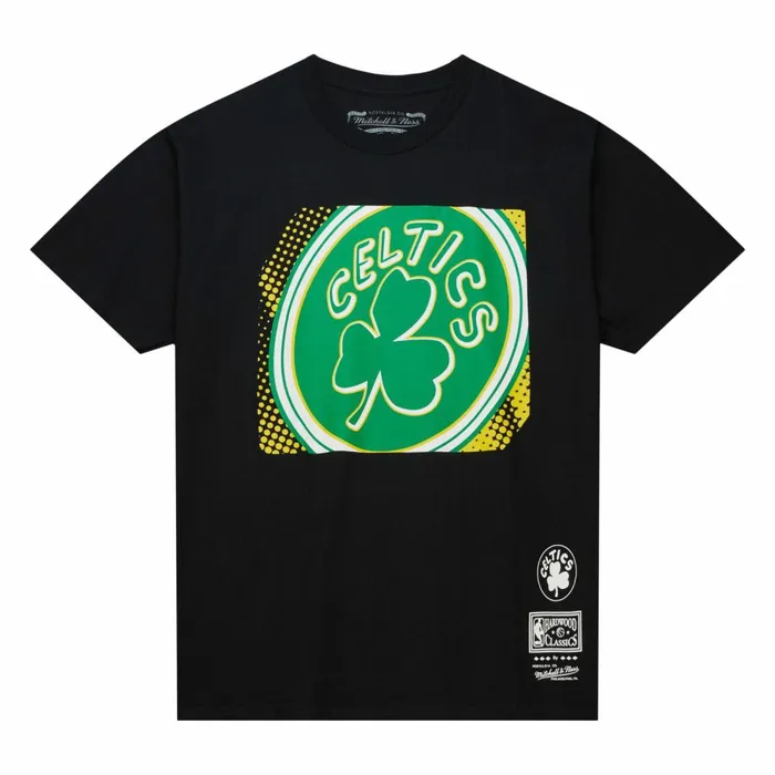 Men039s TShirts and Tops Mitchell and Ness Big Face 70 SS Tee Boston Celtics