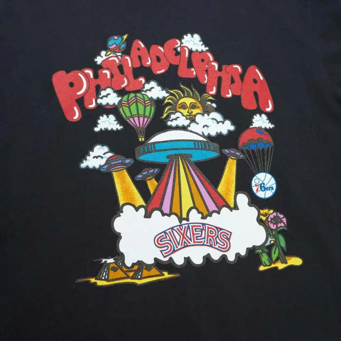 Men039s TShirts and Tops Mitchell and Ness Psychedelic SS Tee Philadelphia 76ers Men039s TShirts and Tops Mitchell and Ness Psychedelic SS Tee Philadelphia 76ers