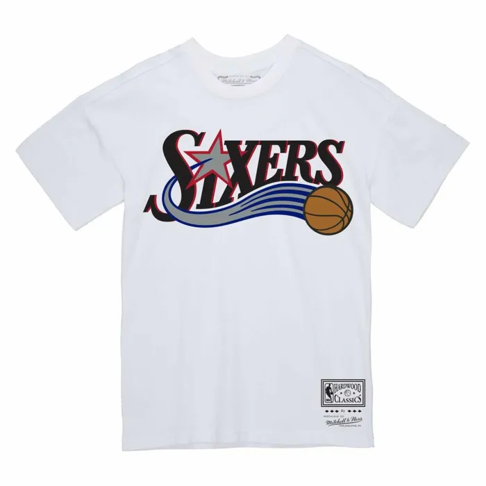 Men039s TShirts and Tops Mitchell and Ness Team Wordmark 1 Tee Philadelphia 76ers Men039s TShirts and Tops Mitchell and Ness Team Wordmark 1 Tee Philadelphia 76ers