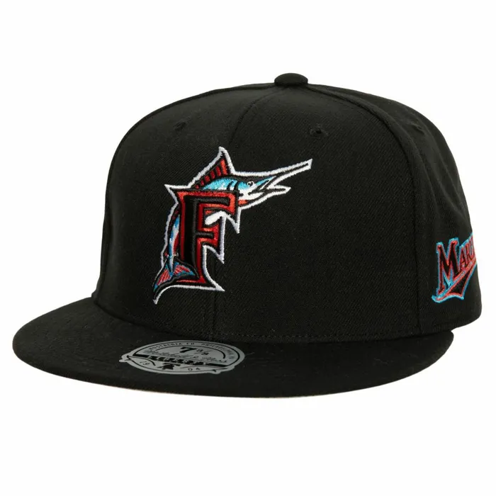 Men039sWomen039s Fitted 163 Styles Mitchell and Ness Bases Loaded Fitted Coop Florida Marlins Men039sWomen039s Fitted 163 Styles Mitchell and Ness Bases Loaded Fitted Coop Florida Marlins