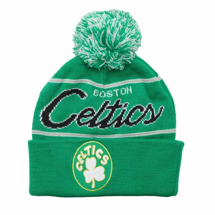 Men039sWomen039s Knit 154 Styles Mitchell and Ness Script Pom Beanie HWC Boston Celtics Men039sWomen039s Knit 154 Styles Mitchell and Ness Script Pom Beanie HWC Boston Celtics