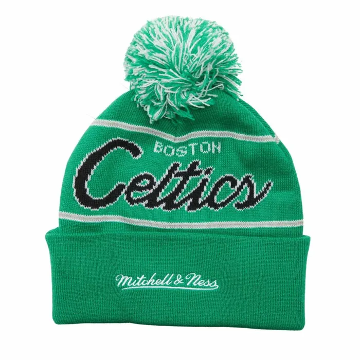 Men039sWomen039s Knit 154 Styles Mitchell and Ness Script Pom Beanie HWC Boston Celtics Men039sWomen039s Knit 154 Styles Mitchell and Ness Script Pom Beanie HWC Boston Celtics