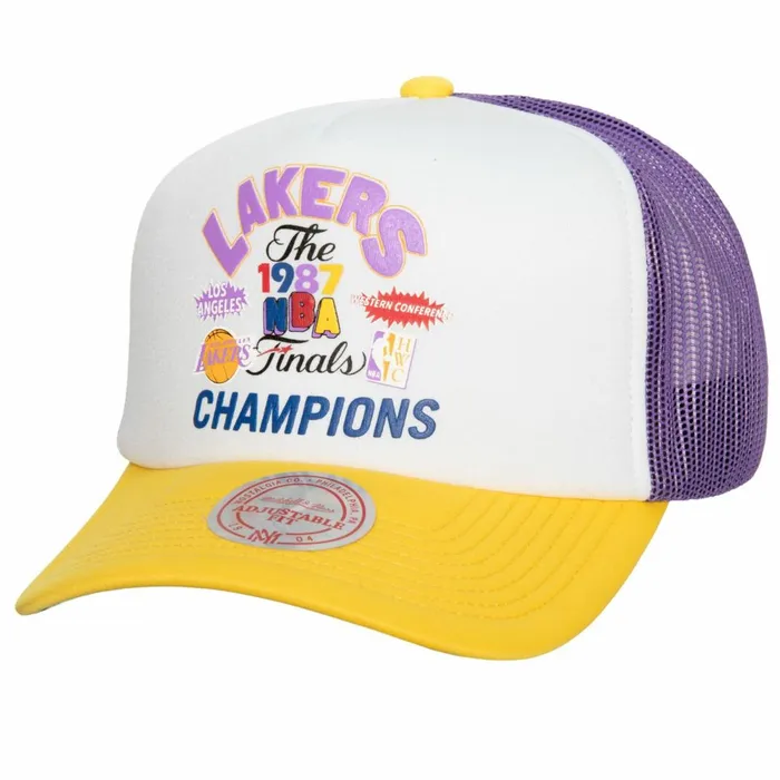 Men039sWomen039s Snapback 1921 Styles Mitchell and Ness Champs Fest Trucker HWC Los Angeles Lakers Men039sWomen039s Snapback 1921 Styles Mitchell and Ness Champs Fest Trucker HWC Los Angeles Lakers